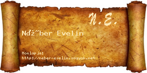Néber Evelin névjegykártya